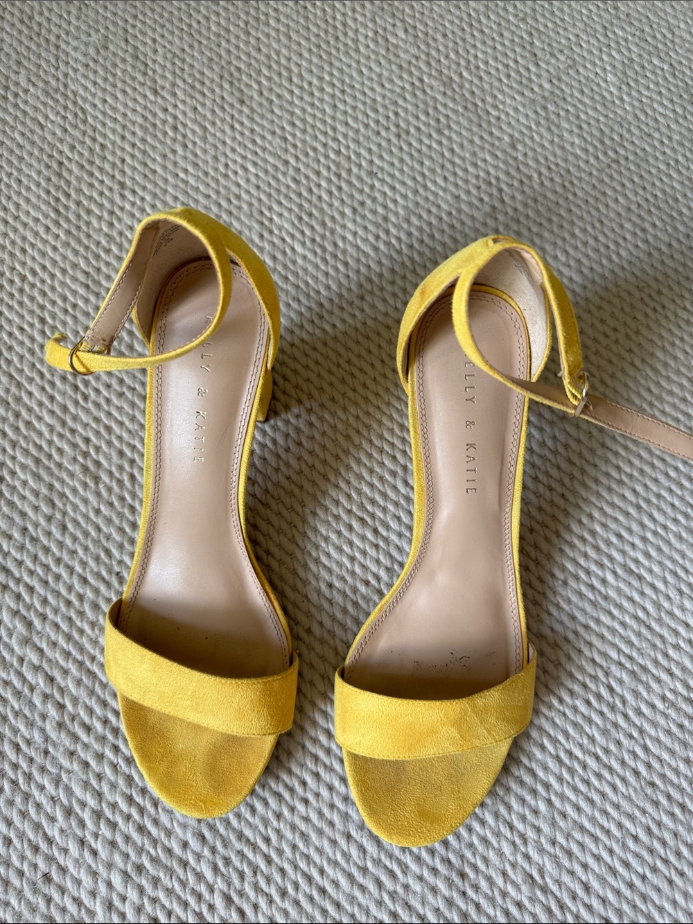 Kelly & Katie Hailee Yellow Suede Sandal